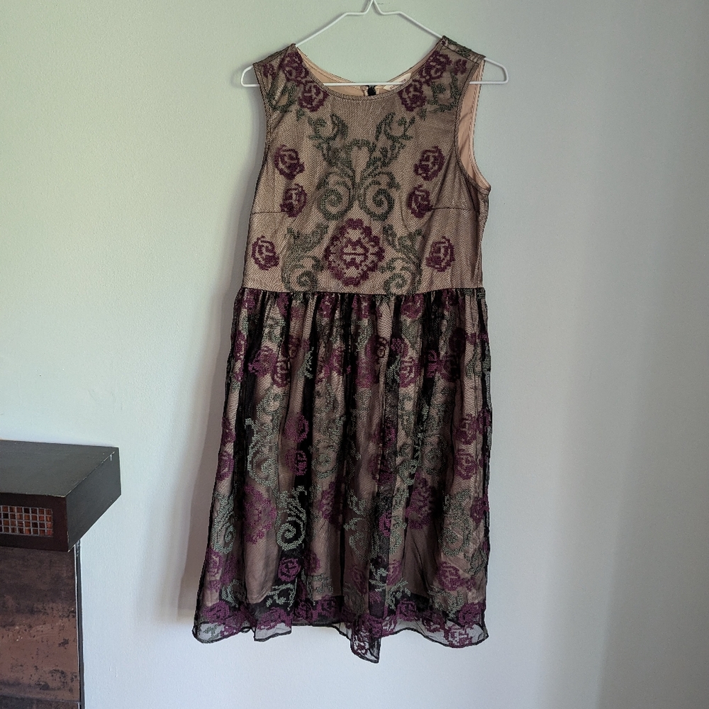 Sundance Dress 4 Lucky In Love Embroidered Mesh Dress Fairy Whimsigoth Boho 160